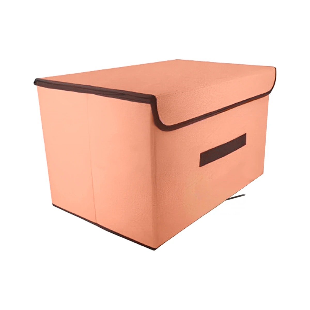 PACK6 CAJON RESISTENTE DE TELA 36X24X23CM MOSTAZA CON BORDE MARRON YREGALO STICKER - 2
