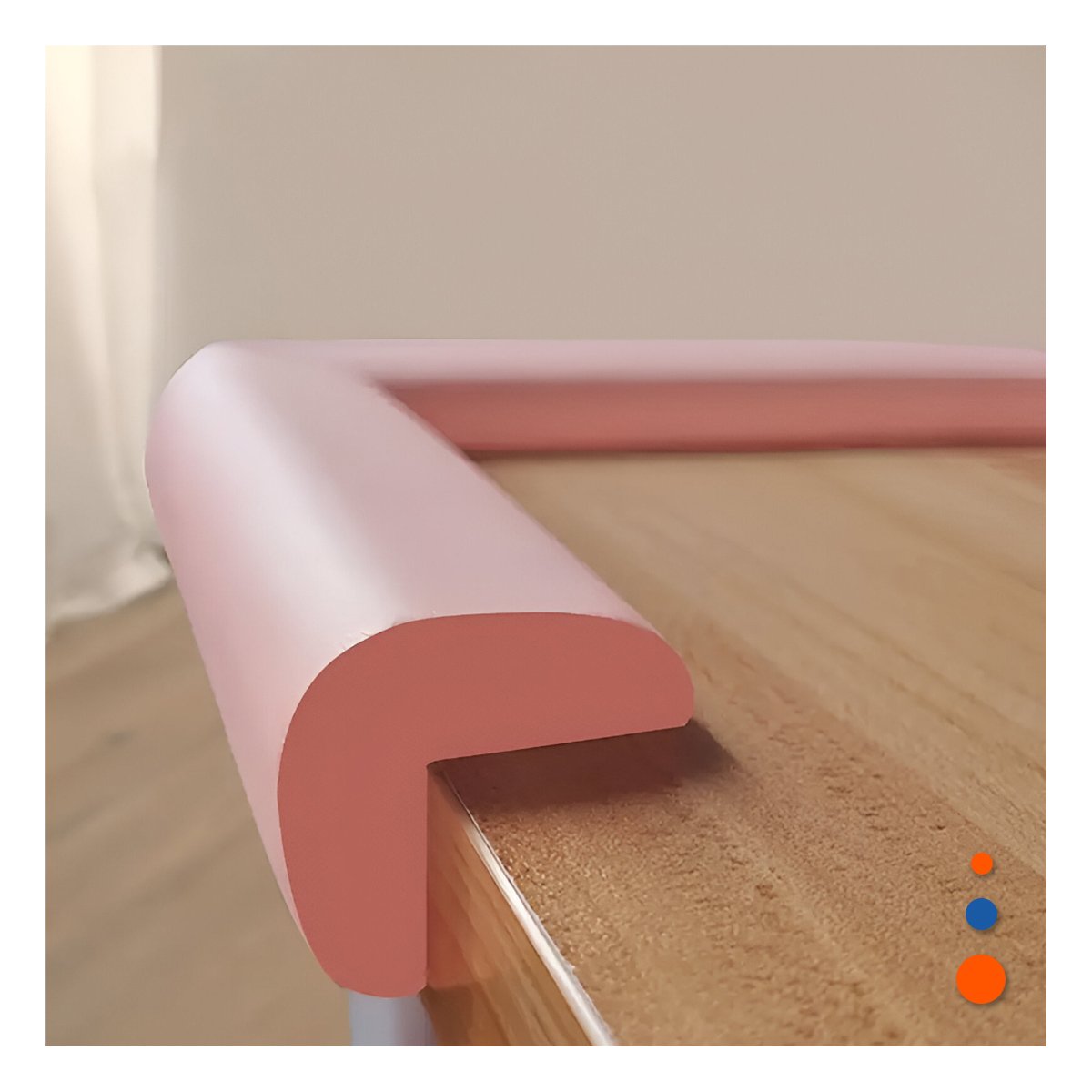 PACK6 ESQUINA ACOLCHADA DE ESPUMA RESISTENTE PARA BORDES DE MUEBLES ROSA Y+PAPEL REGALO - 2
