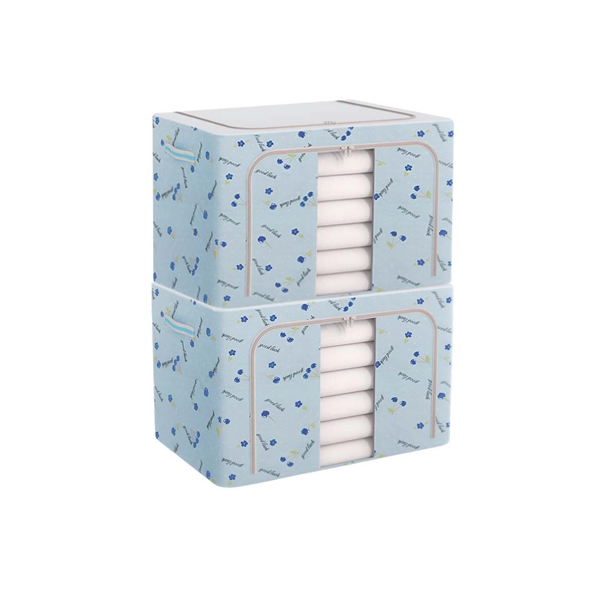 PACK6 RECIPIENTE PARA CASA PLEGABLE CON CEREZAS PARA ORDEN VISUAL YREGALO STICKER - 2