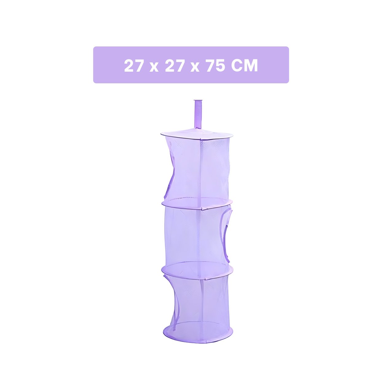 PACK6 UNIDAD COLGANTE TIPO RED 3 NIVELES MORADO MODERNA PARA ROPA Y+PAPEL REGALO - 4