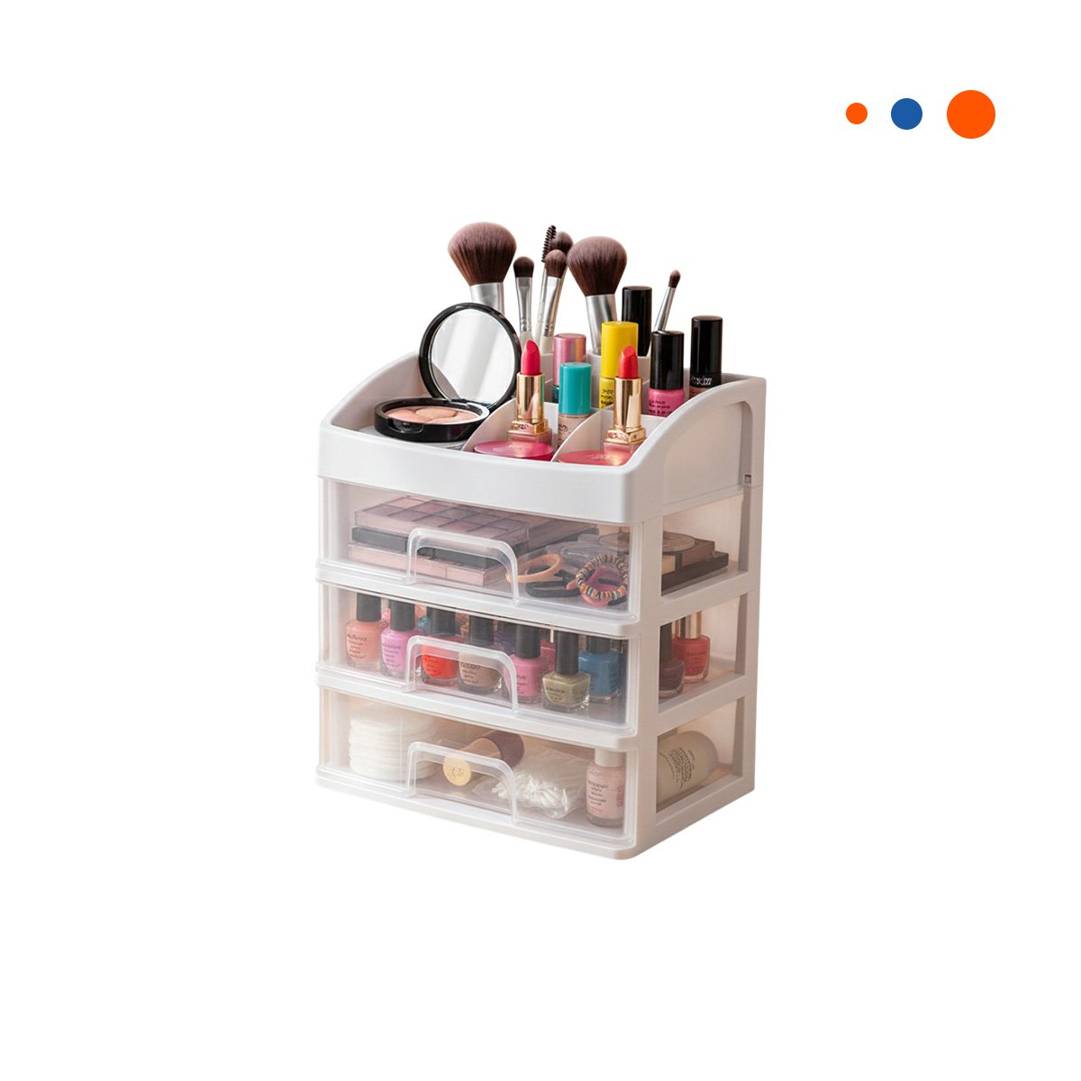 PACK4 ORGANIZADOR ROSADO CON DISTRIBUCION MIXTA DE CAJONES Y DIVISIONES Y+PAPEL REGALO - 3
