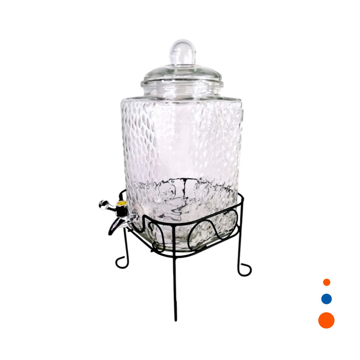 UTENSILIO DE BEBIDA TRANSPARENTE 6L CON BASE METALICA PARA REUNIONES Y+REGALO STICKER - 3