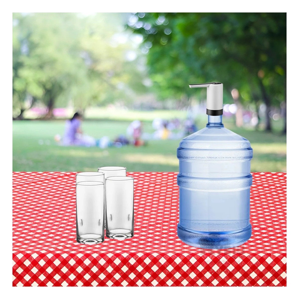 PACK4 SISTEMA DE AGUA ELECTRICO RECARGABLE BLANCO PARA BOTELLONES EN CASA - 3