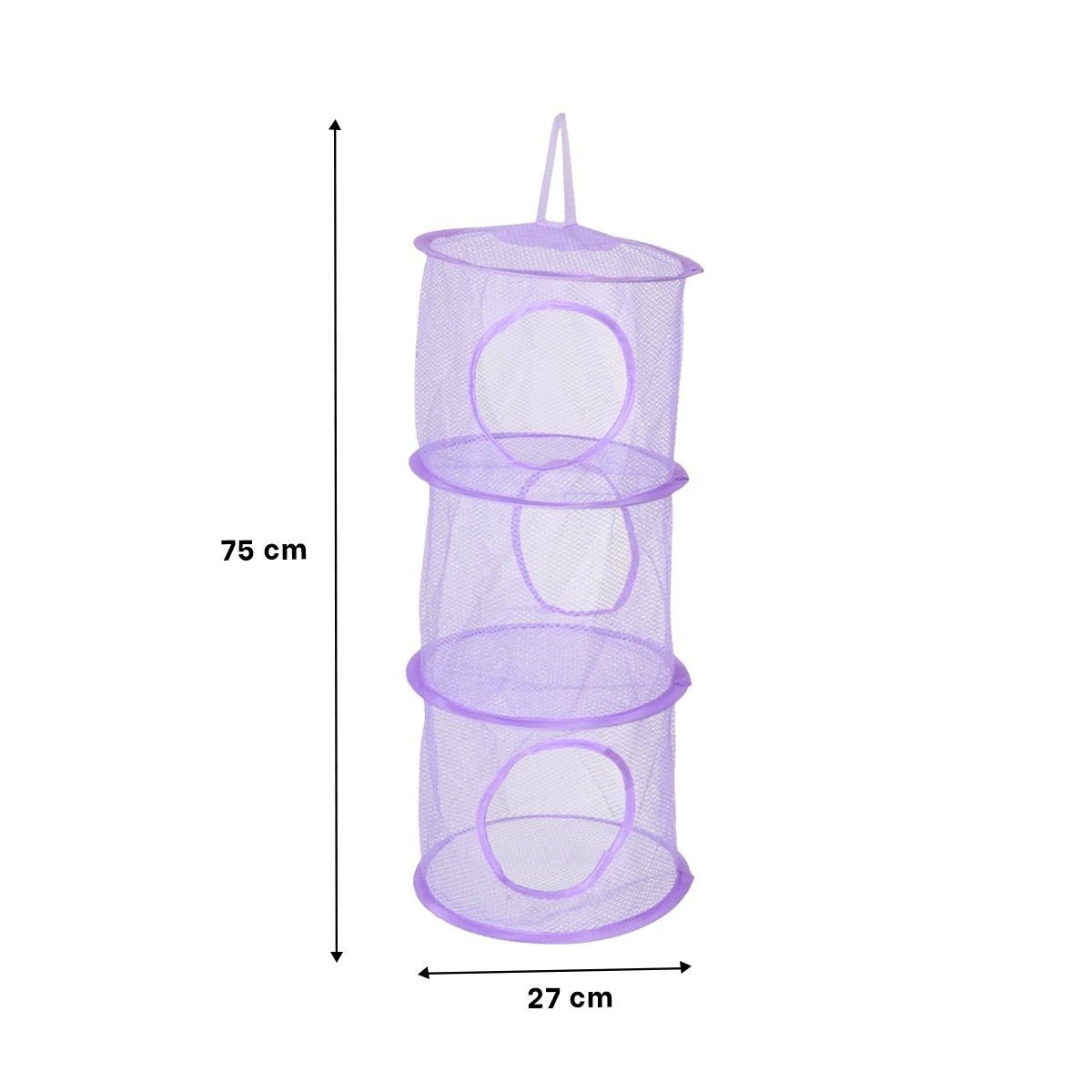 PACK4 UNIDAD COLGANTE TIPO RED 3 NIVELES MORADO PRACTICA PARA ESPACIOS PEQUENOS Y+PAPEL REGALO - 4