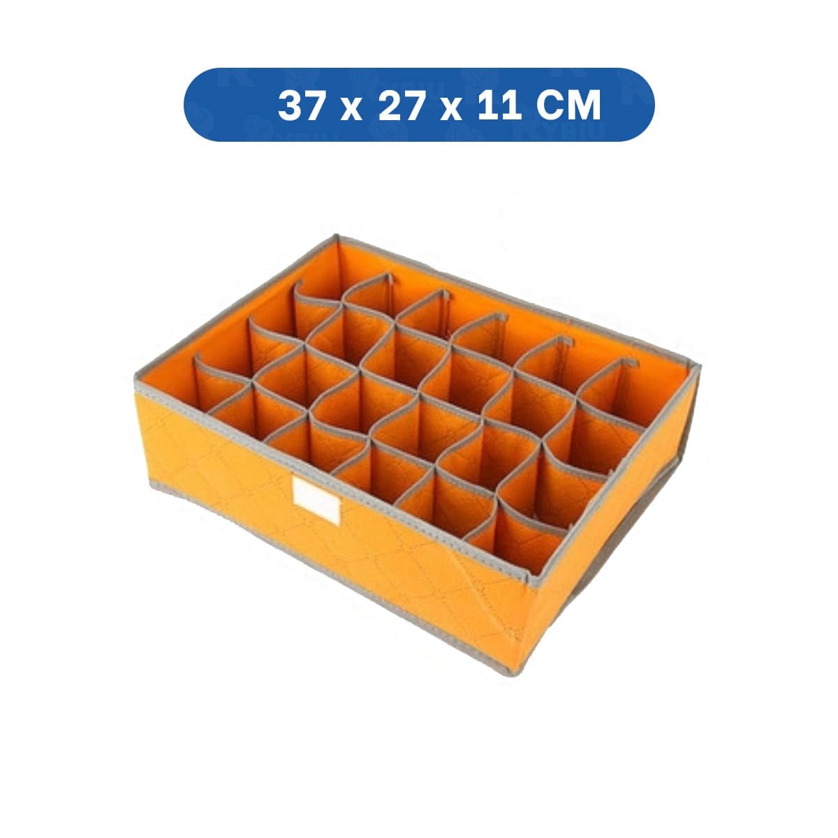 PACK4 ORGANIZADOR TEXTIL DE ROPA INTERIOR 24 DIVISIONES CON TAPA NARANJA PLUS Y+PAPEL REGALO - 4