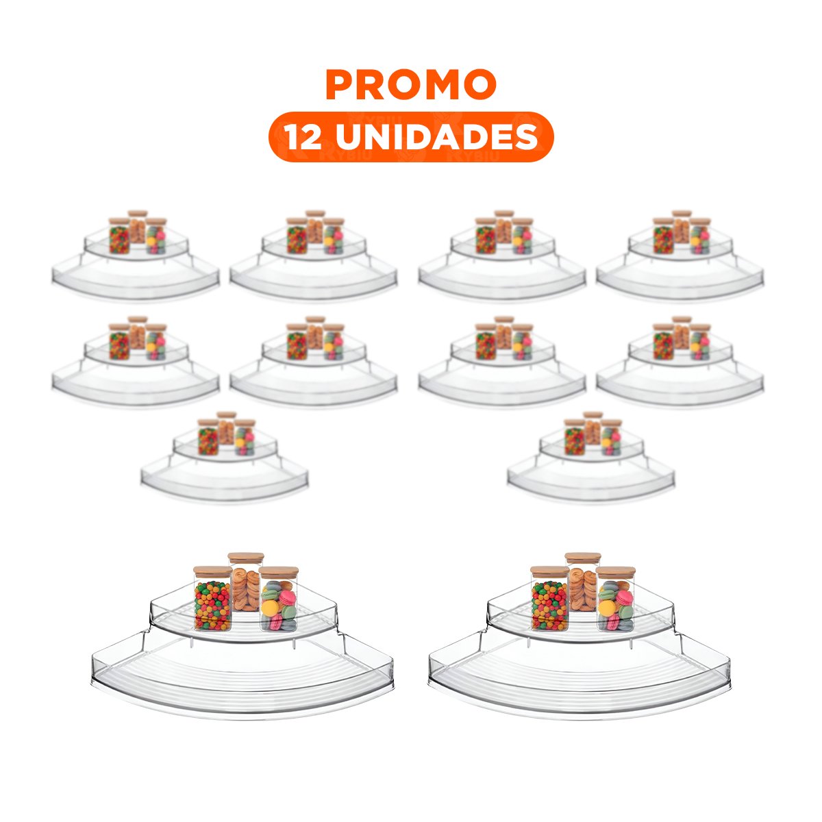 PACK12 SEPARADOR PRACTICO DE ACRILICO ESQUINERO TRANSPARENTE PARA ARTICULOS Y+REGALO STICKER - 1