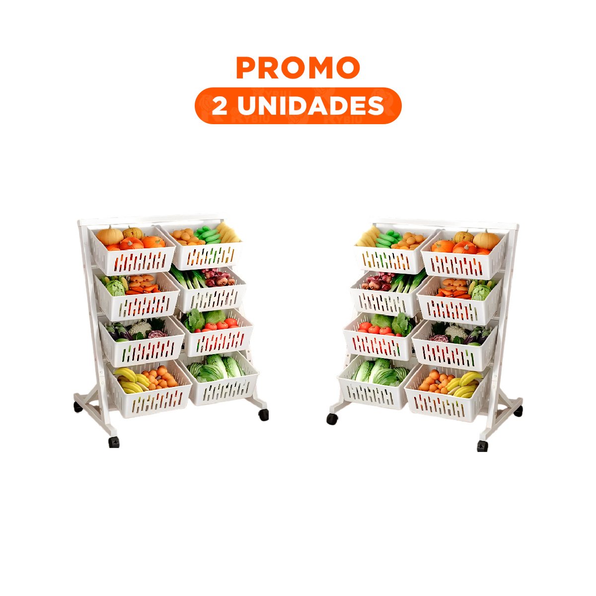 PACK2 PANEL ORGANIZADOR BLANCO DE CUATRO NIVELES CON OCHO BANDEJAS PARA CASA - 1