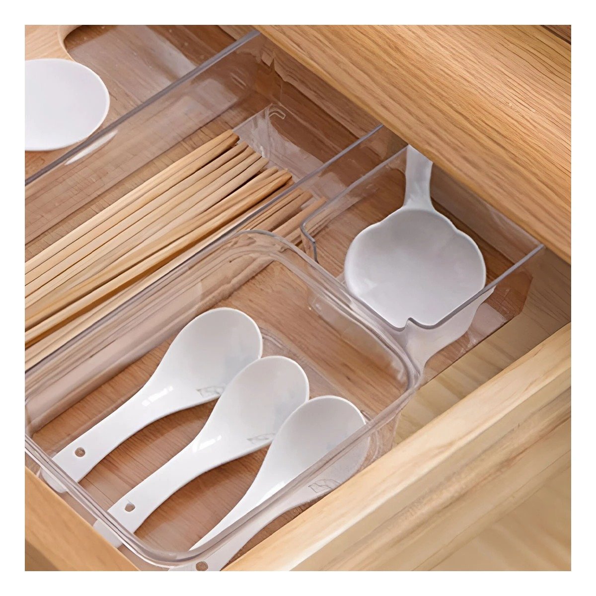 PACK12 SOPORTE RECTANGULAR ACRILICO TRANSPARENTE PARA ESCRITORIO Y CASA - 5