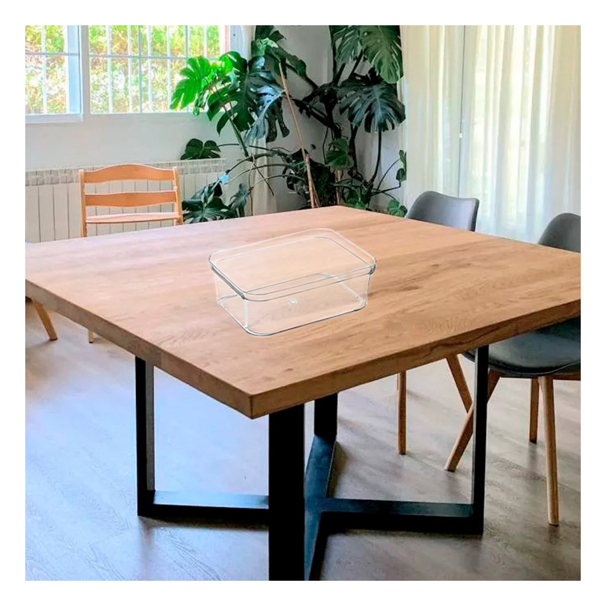 PACK2 MODULO TRANSPARENTE ACRILICO RECTANGULAR PARA ESCRITORIO Y CASA - 5