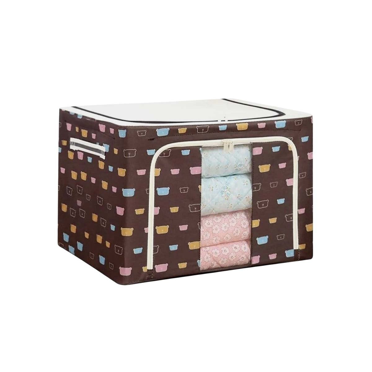 RECIPIENTE PLEGABLE PARA ALMACENAJE EN CASA CON ESTAMPA OSOS PRACTICO Y+PAPEL REGALO - 1