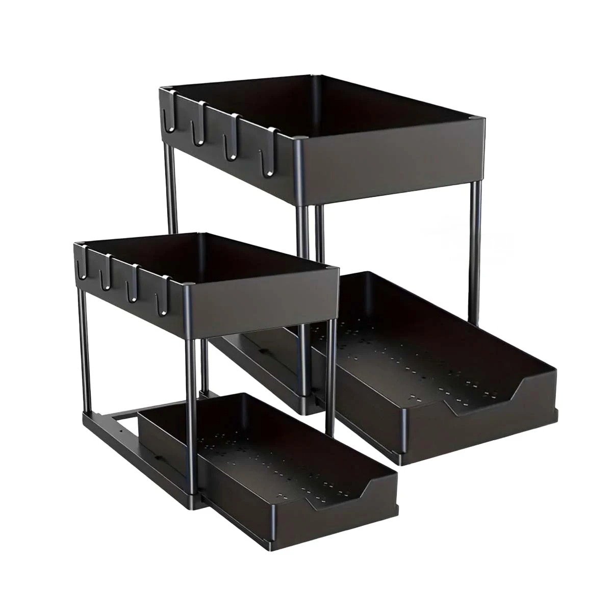 PACK6 ESTANTE COMPACTO 2 NIVELES CON CAJON INFERIOR DESLIZABLE PARA HOGAR Y+REGALO STICKER - 2