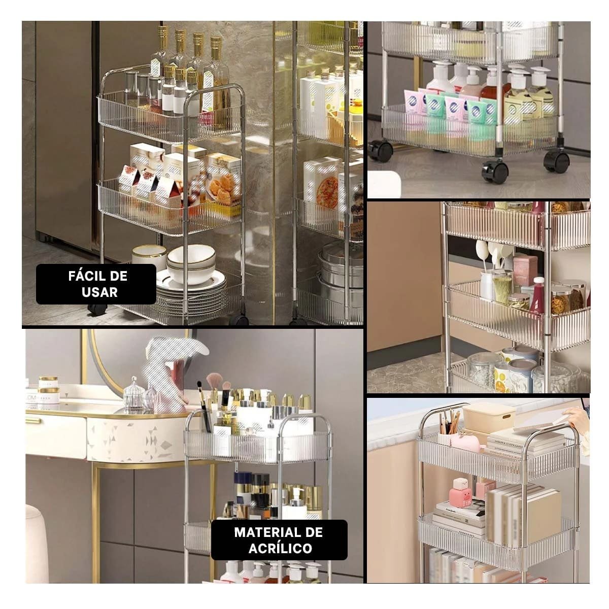 ORGANIZADOR VERSATIL DE ACRILICO PARA COCINA Y BANO Y+POST IT - 5