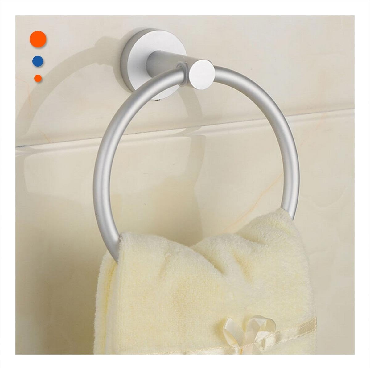 ACCESORIO DE PARED EN ANILLO PARA MANTENER TOALLAS A MANO NEGRO Y+POST IT - 2