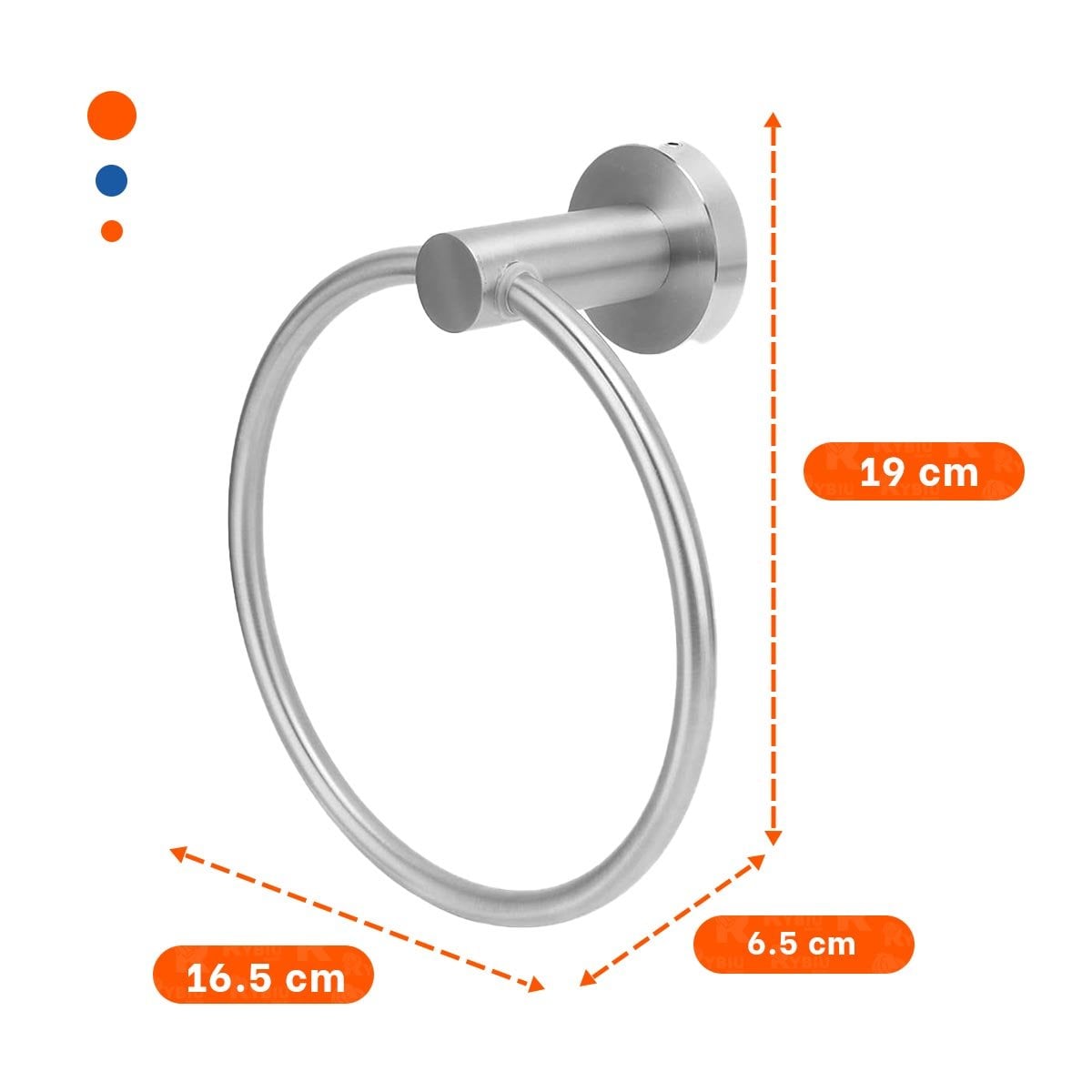 ACCESORIO DE PARED EN ANILLO PARA MANTENER TOALLAS A MANO NEGRO Y+POST IT - 4