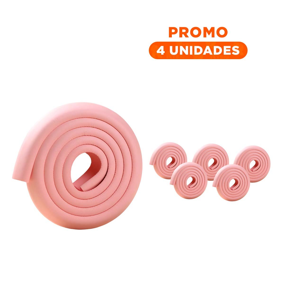 PACK4 ESQUINA ACOLCHADA DE ESPUMA FLEXIBLE PARA BORDES DE MUEBLES CASA ROSA Y+REGALO STICKER - 1