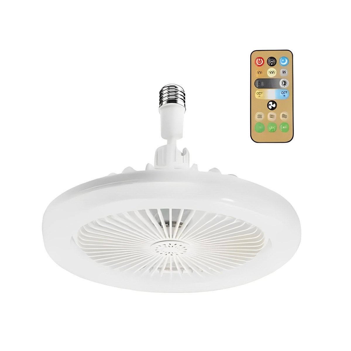 PACK4 LAMPARA MODERNA LED 30 W E27 E26 CON CONTROL REMOTO BLANCO PARA HOGAR Y+PAPEL REGALO - 3