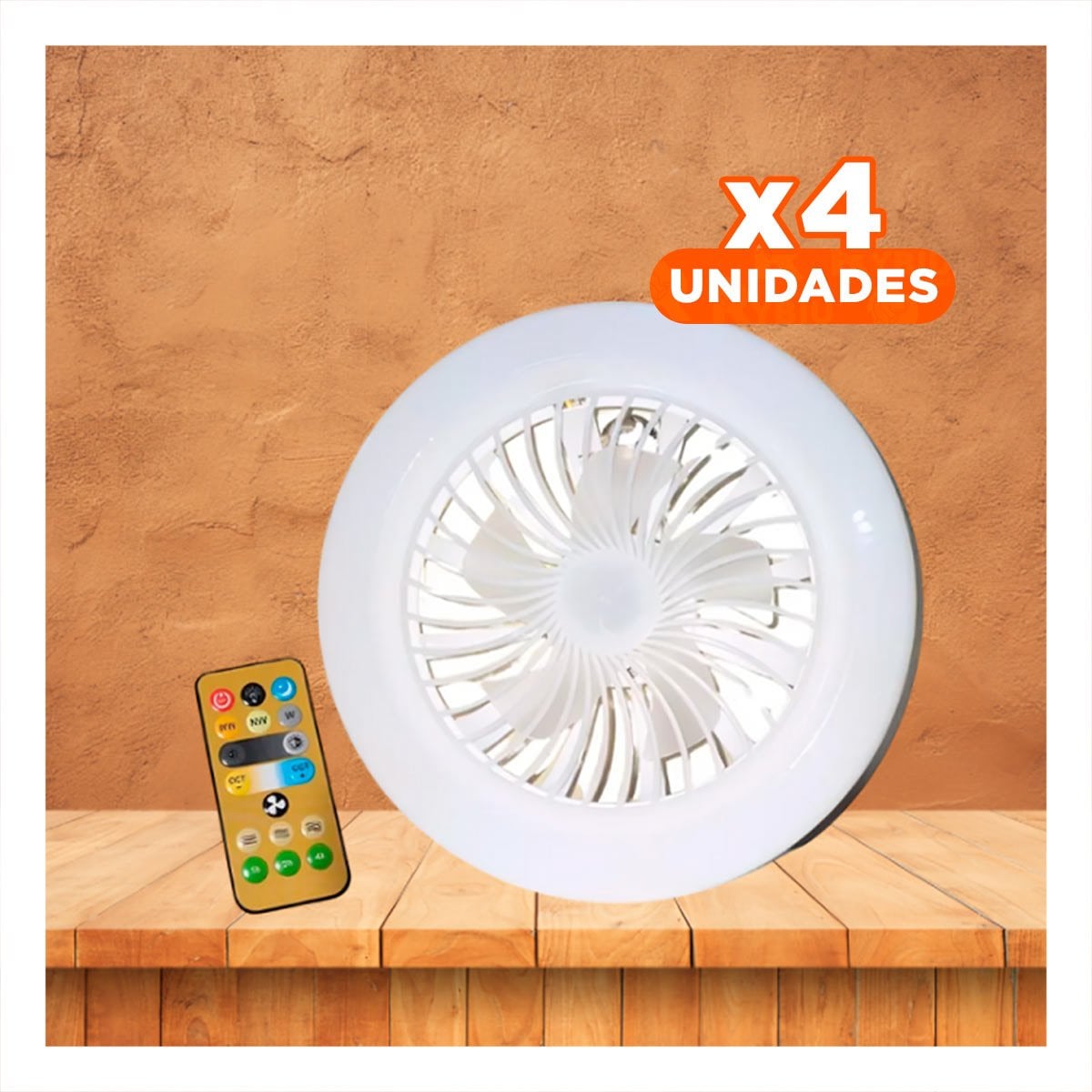 PACK4 FOCO MODERNO LED 30 W E27 E26 CON CONTROL REMOTO BLANCO PARA SALA - 1