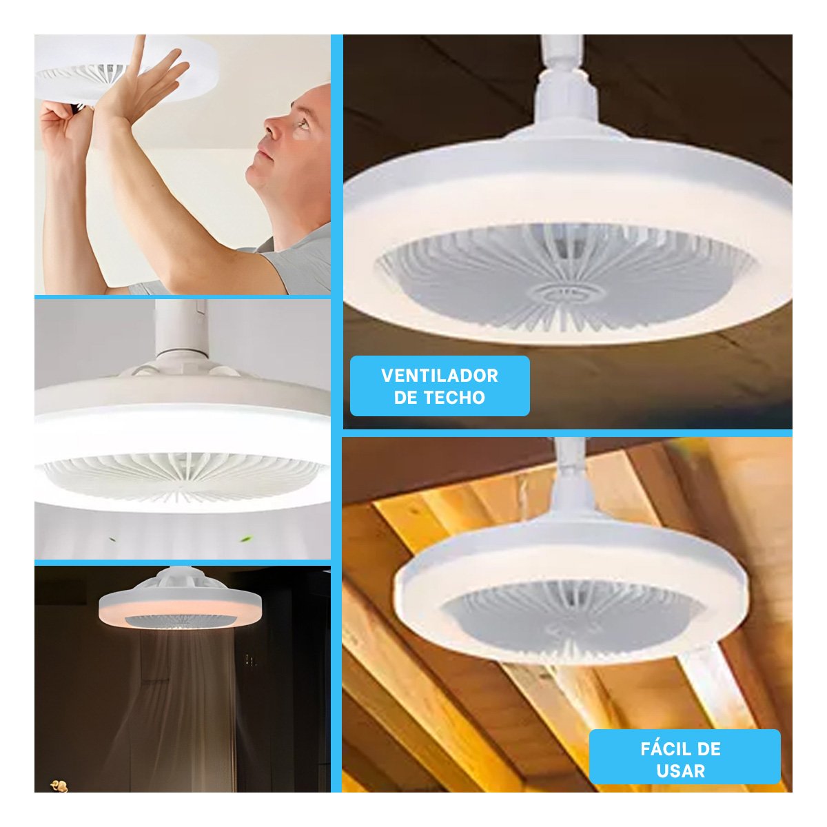 LAMPARA LUZ LED 30 W E27 E26 CON CONTROL REMOTO BLANCO PARA HOGAR Y+POST IT - 5