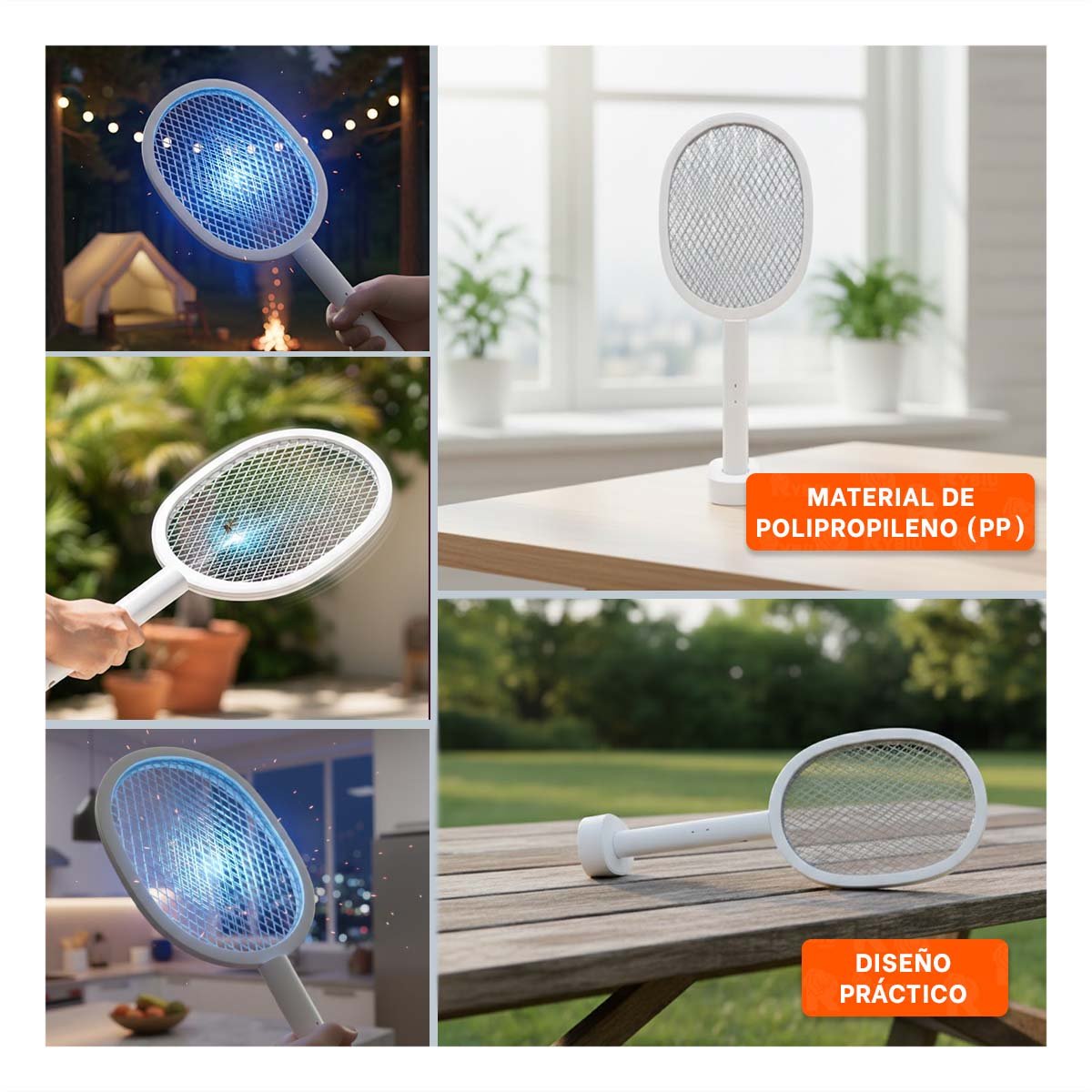 PACK2 RECURSO ELECTRICO MOSQUITERA CON BASE PARA CONTROL DE MOSQUITOS YPAPEL REGALO - 3