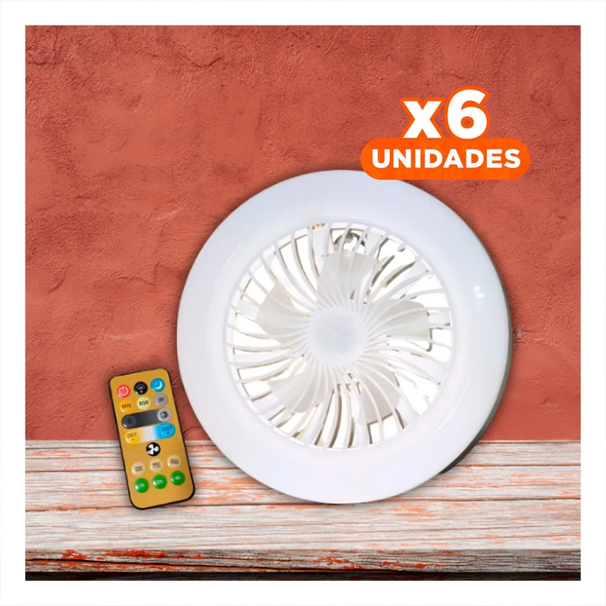 PACK6 FOCO CON CONTROL REMOTO LED 30 W E27 E26 BLANCO PARA SALA Y COMEDOR Y+REGALO STICKER - 1