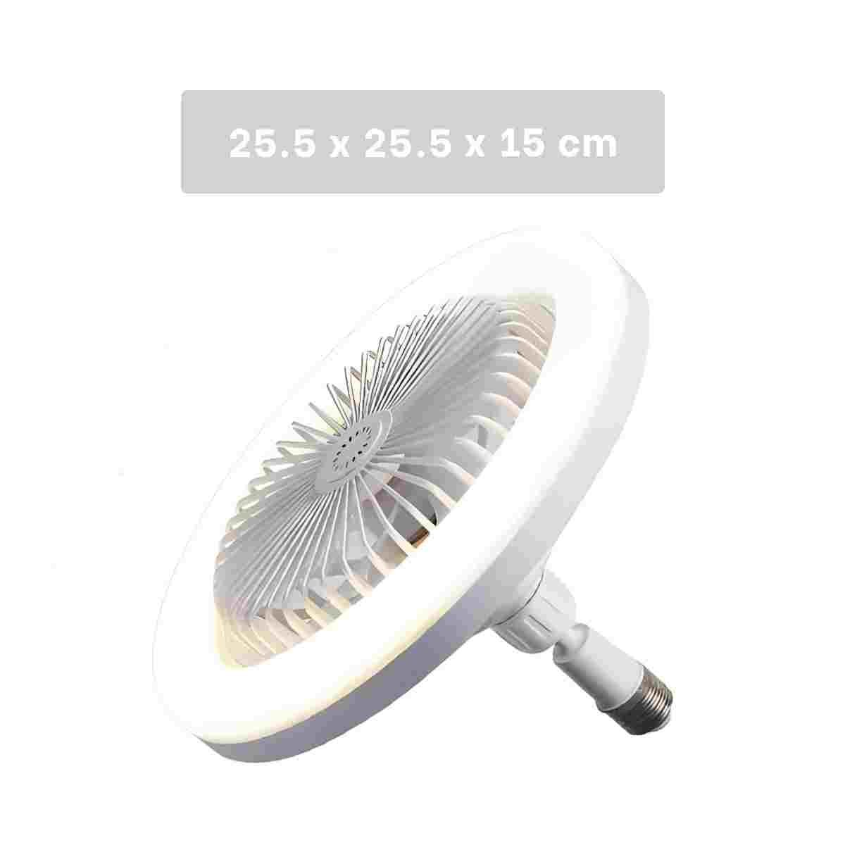 BOMBILLA VENTILADOR TECHO LED 30 W E27 E26 CON CONTROL REMOTO BLANCO DORMITORIO Y+PAPEL REGALO - 4