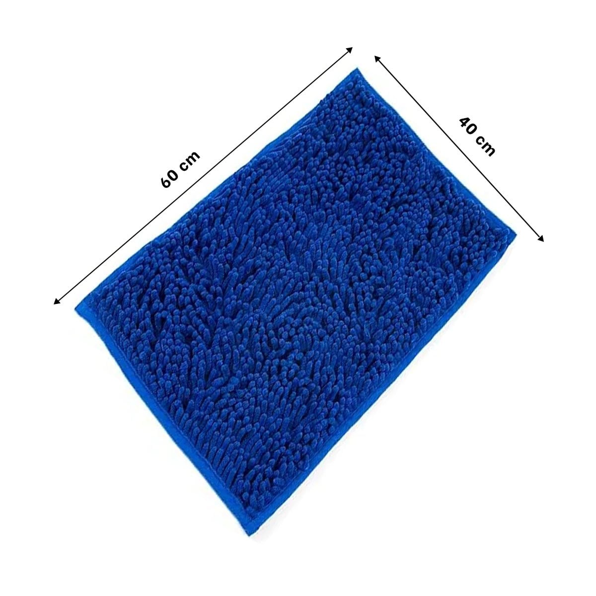 PACK2 TAPETE RECTANGULAR MICROFIBRA 40X60CM AZUL ELECTRICO PARA INTERIOR Y+PAPEL REGALO - 4