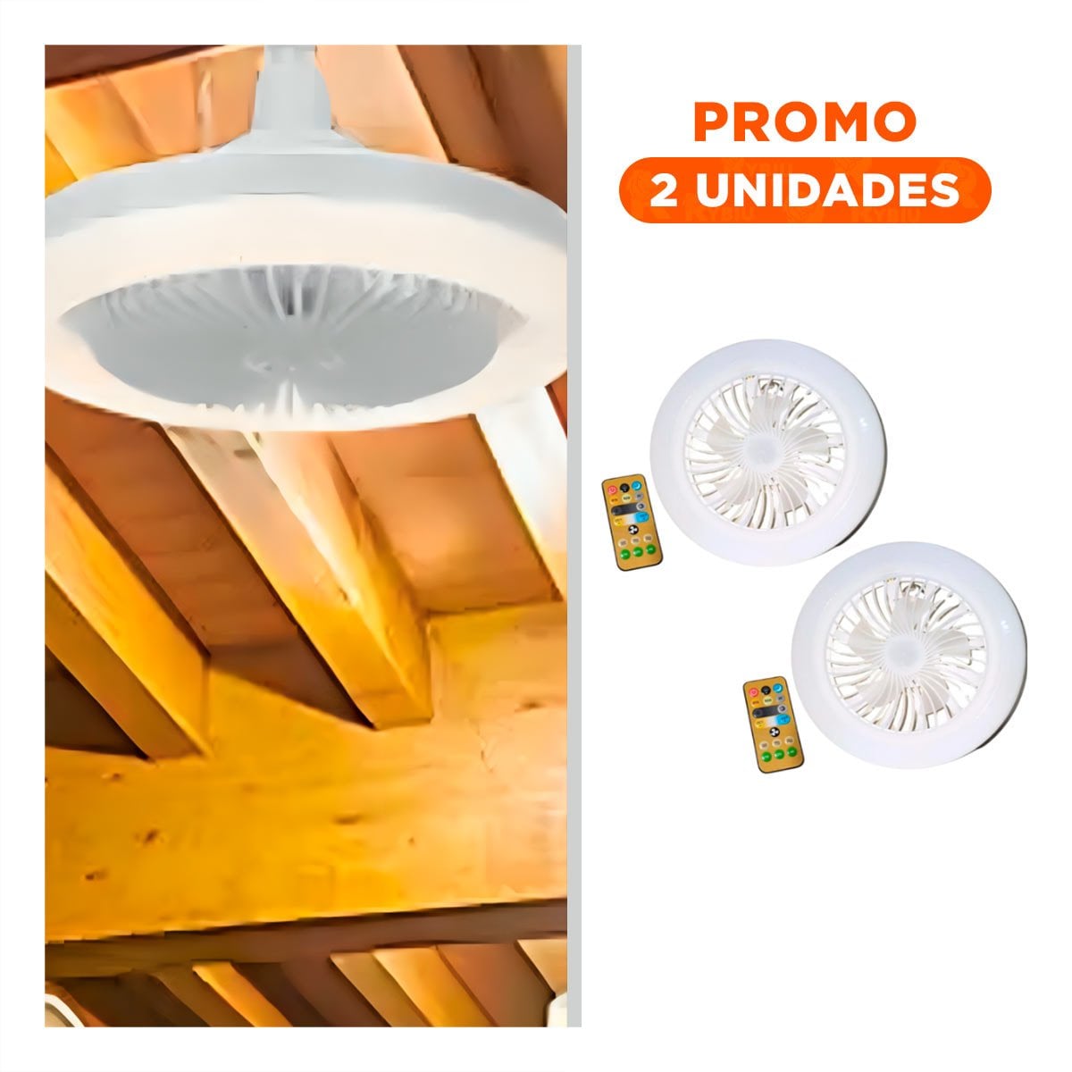 PACK2 LUMINARIA LUZ LED 30 W E27 E26 CON CONTROL REMOTO BLANCO PARA CASA - 1