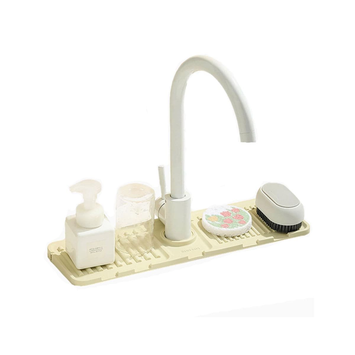 PACK6 IMPLEMENTO DE DRENAJE DE SILICONA CON RAYAS BEIGE PARA HOGAR Y+REGALO STICKER - 2