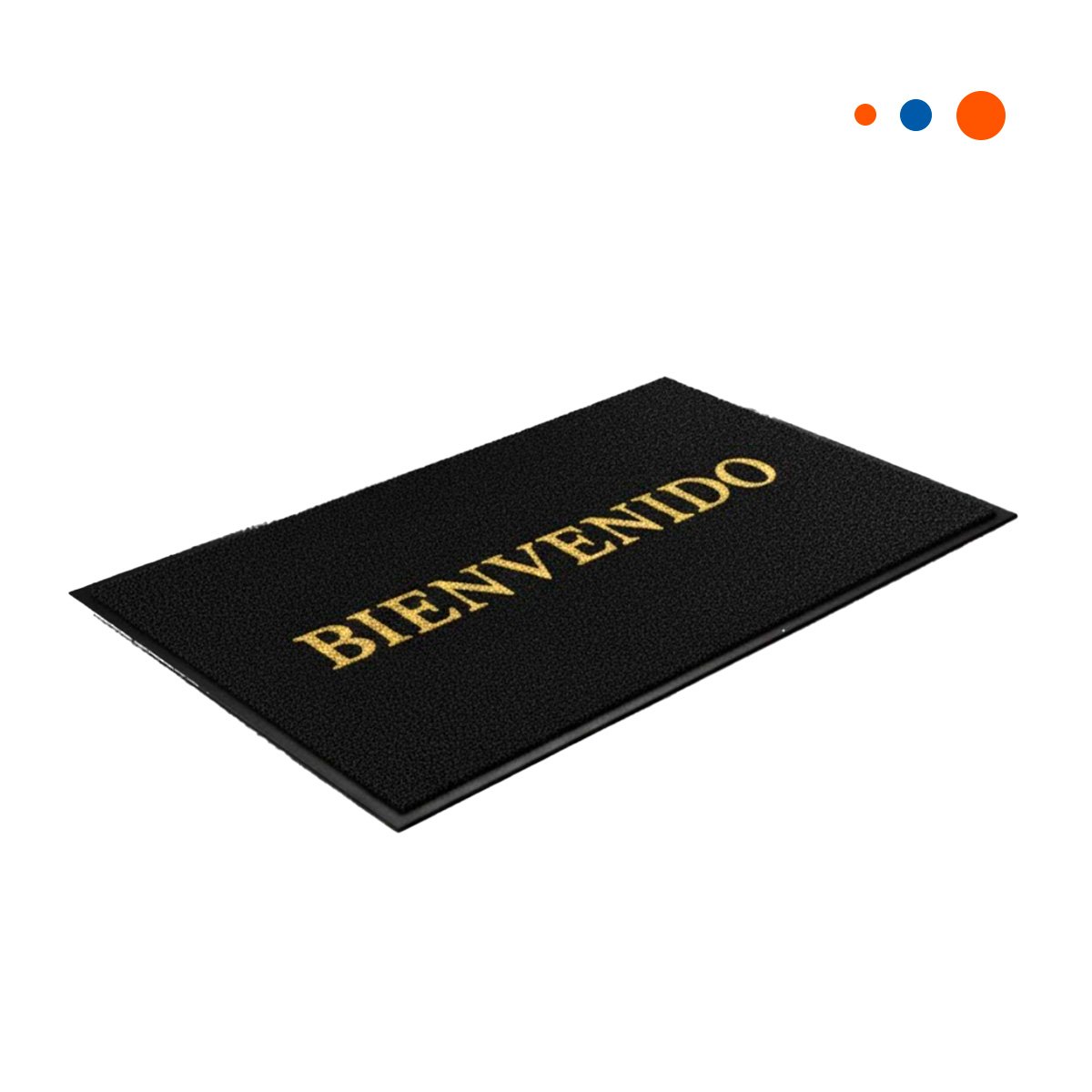 PACK4 FELPUDO RECTANGULAR BIENVENIDO NEGRO PARA COCINA SALA Y ACCESO Y+PAPEL REGALO - 3