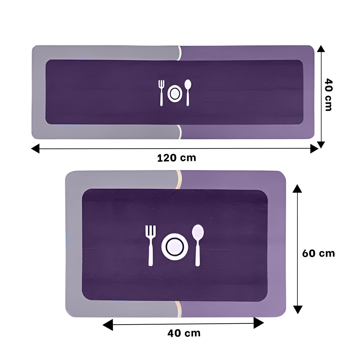 PACK4 ACCESORIO DE PISO ANTIDESLIZANTE PARA COCINA Y ZONAS DE CASA MORADO Y+REGALO STICKER - 4