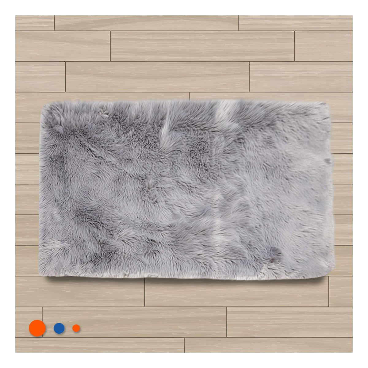 PACK12 BASE DE PELUCHE RECTANGULAR DIMENSIONES 40X60CM PLOMO YPAPEL REGALO - 3