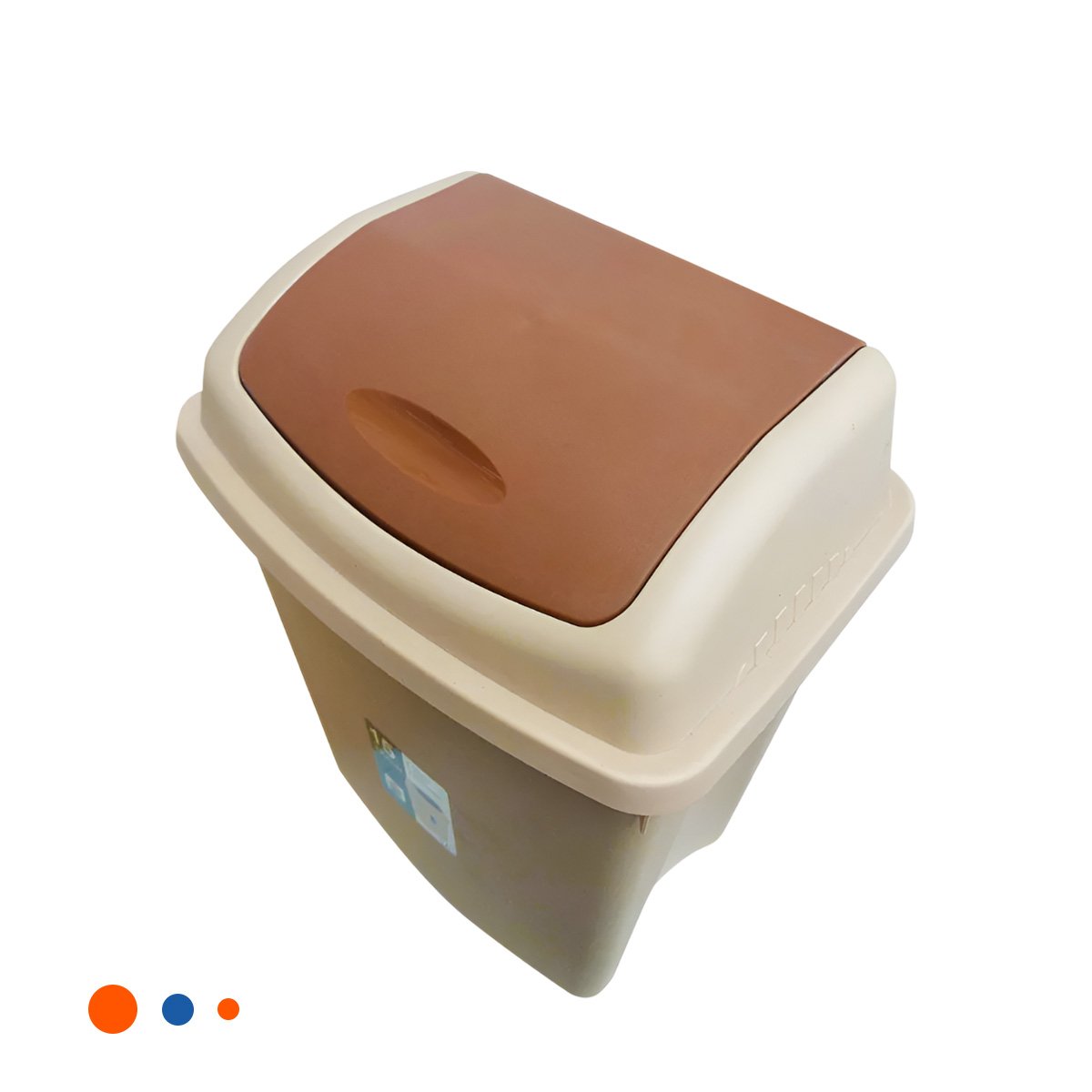PACK6 CONTENEDOR DE BASURA VAIVEN COLOR MARRON PARA HOGAR 15L YREGALO STICKER - 2