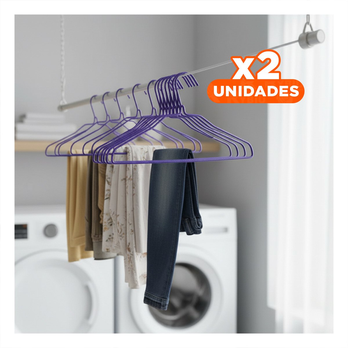 PACK2 BARRA PARA MANTENER ORDEN EN CLOSET INFANTILES 10 PIEZAS 29X19CM MORADO Y+REGALO STICKER - 1