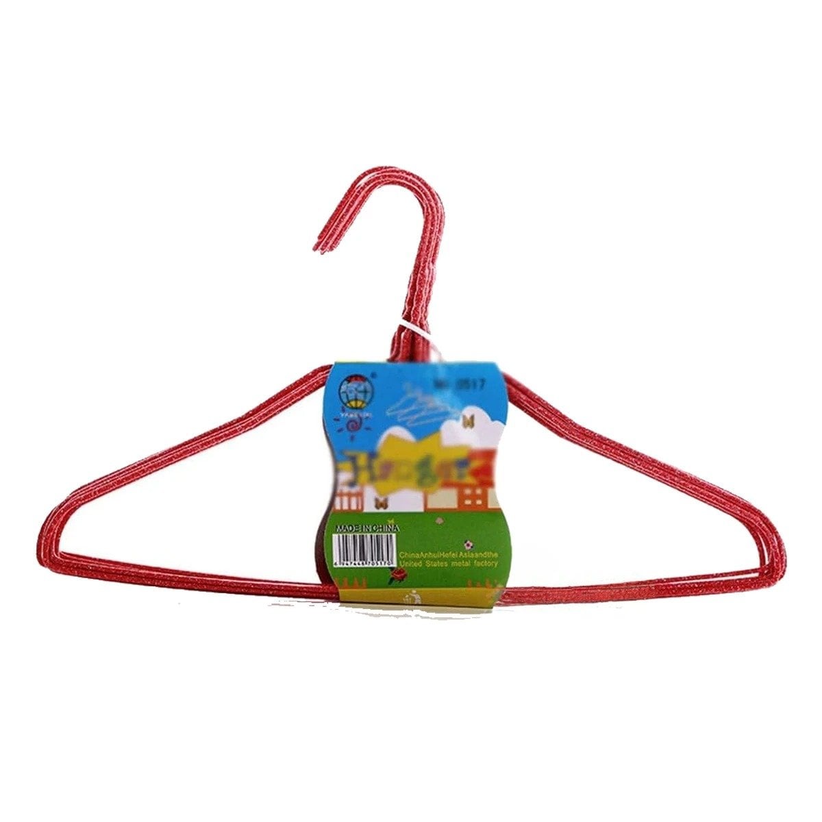 PACK2 COLGADOR PARA CAMISAS Y PANTALONES INFANTILES 10 PIEZAS 29X19CM ROJO Y+REGALO STICKER - 2