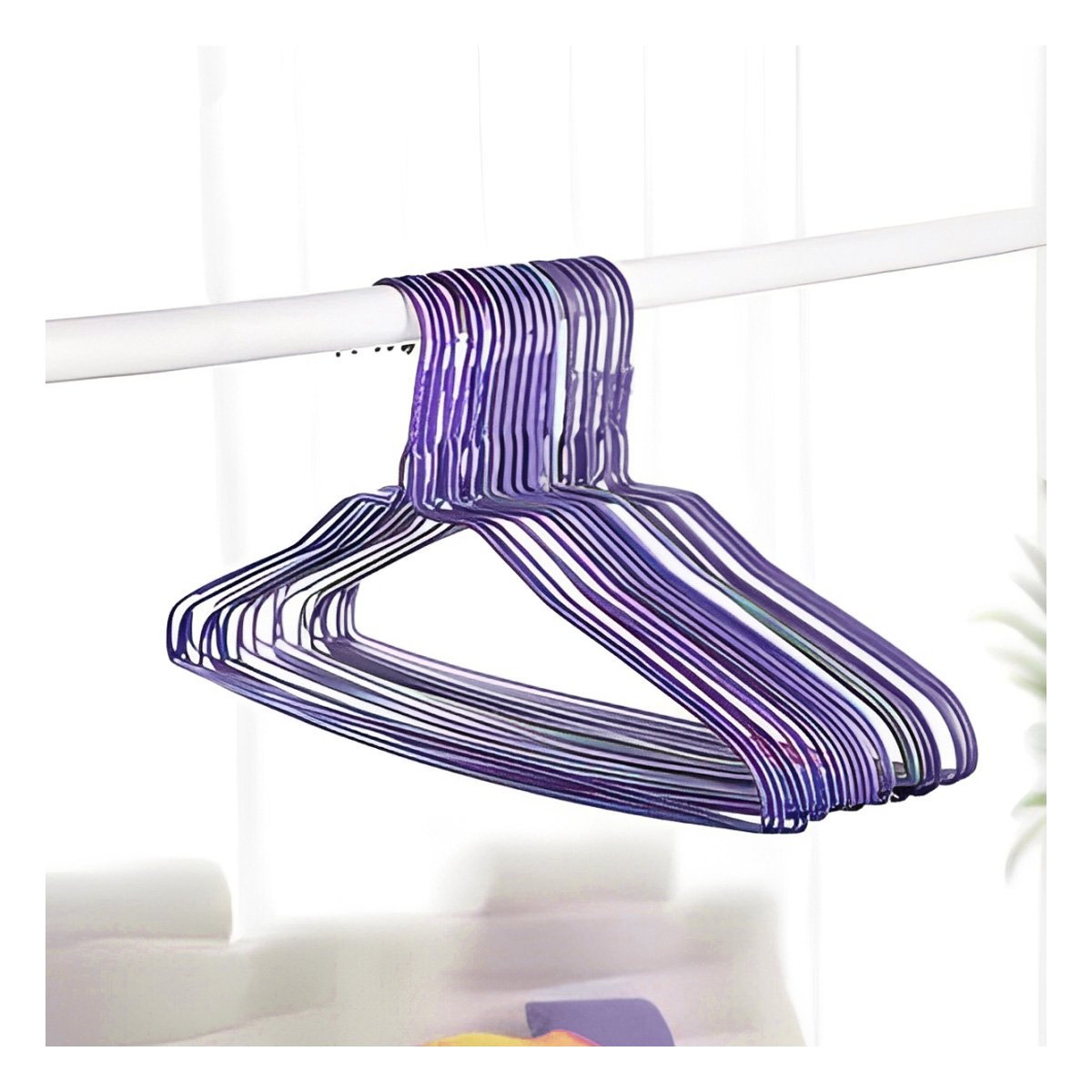 GANCHO PARA ORGANIZAR UNIFORMES INFANTILES 10 PIEZAS 29X19CM MORADO Y+LIGAS REGALO - 2