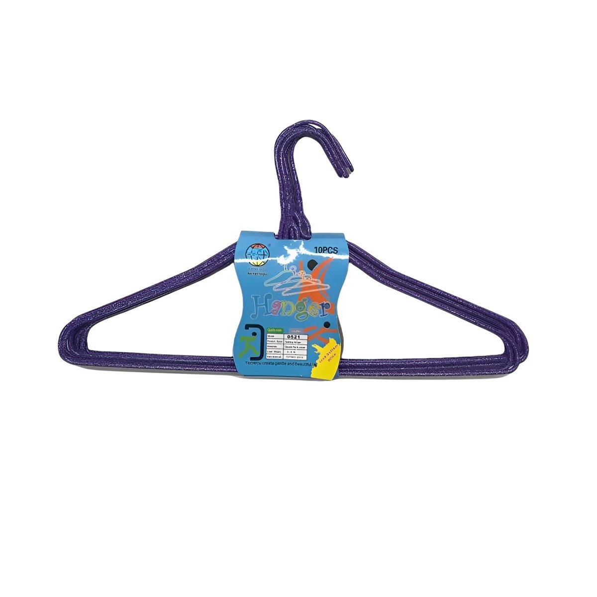GANCHO PARA ACCESORIOS Y CAMISAS INFANTILES 10 PIEZAS 29X19CM MORADO Y+PAPEL REGALO - 1