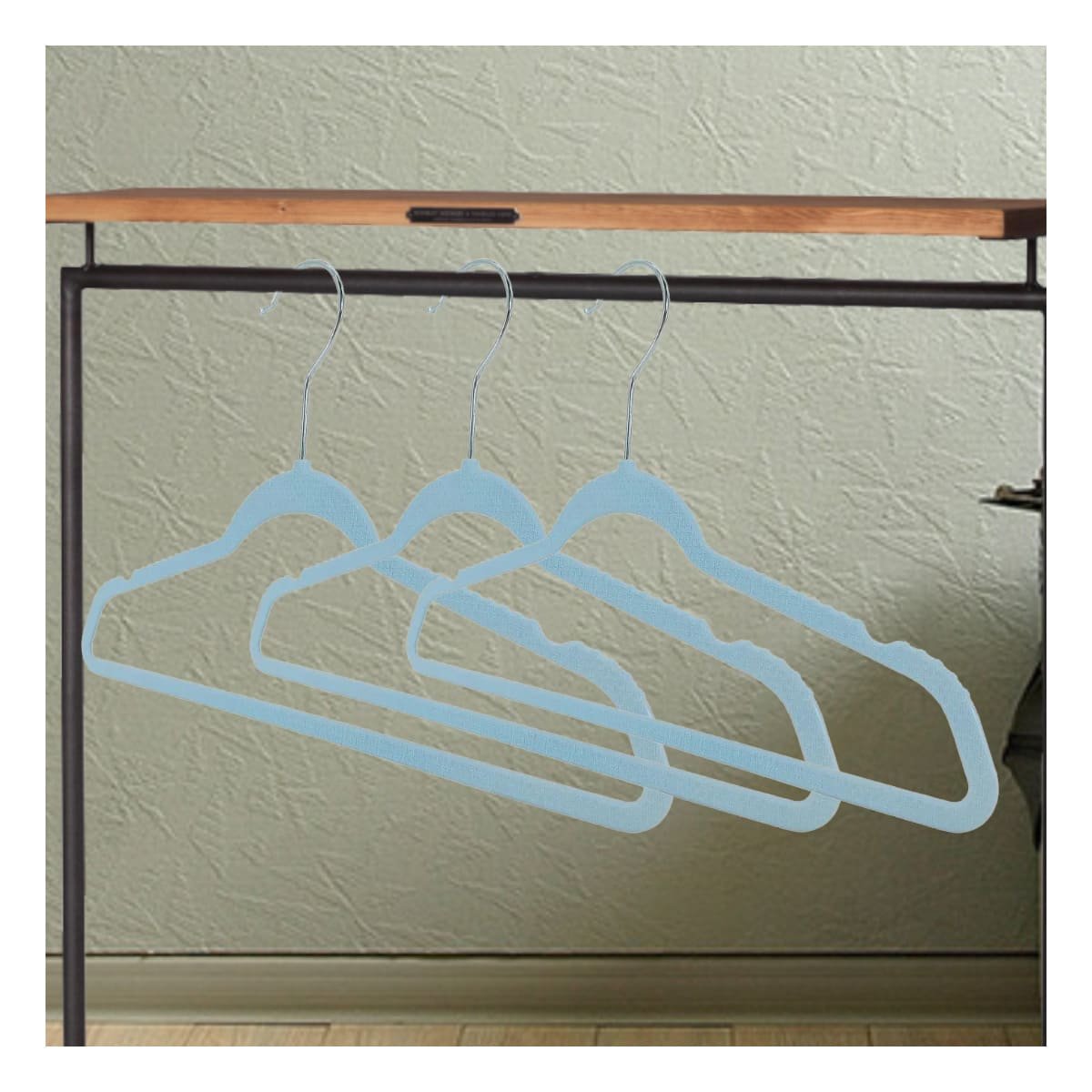 RACK PARA ORGANIZAR ROPA INFANTIL DE USO DIARIO 10 PIEZAS 29X19CM CELESTE Y+LIGAS REGALO - 2