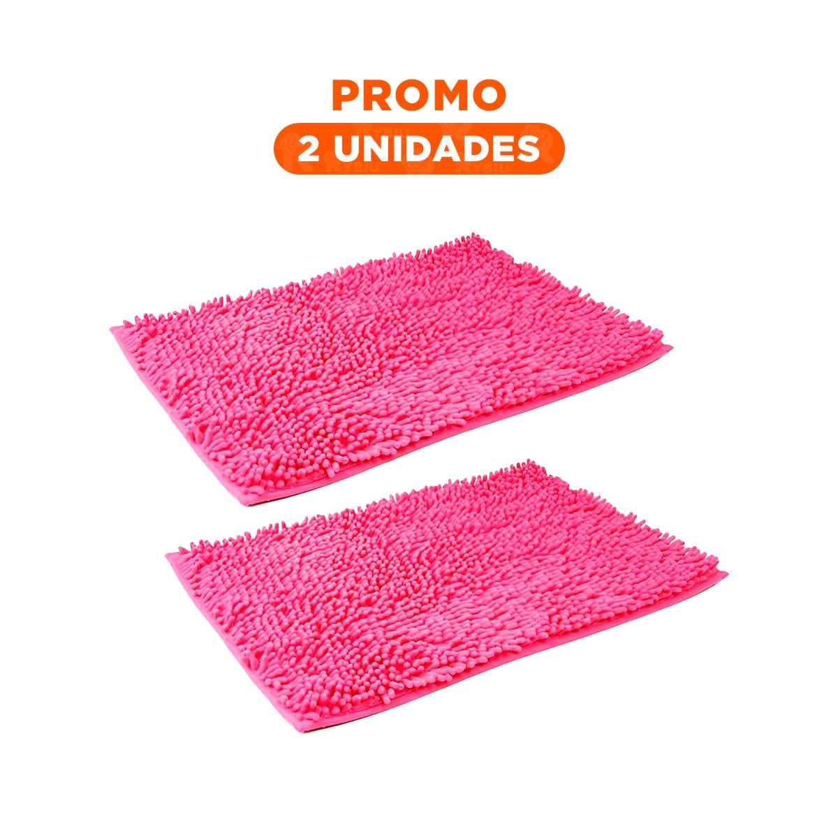 PACK2 PROTECTOR RECTANGULAR MICROFIBRA 40X60CM FUCSIA PARA BANO - 1