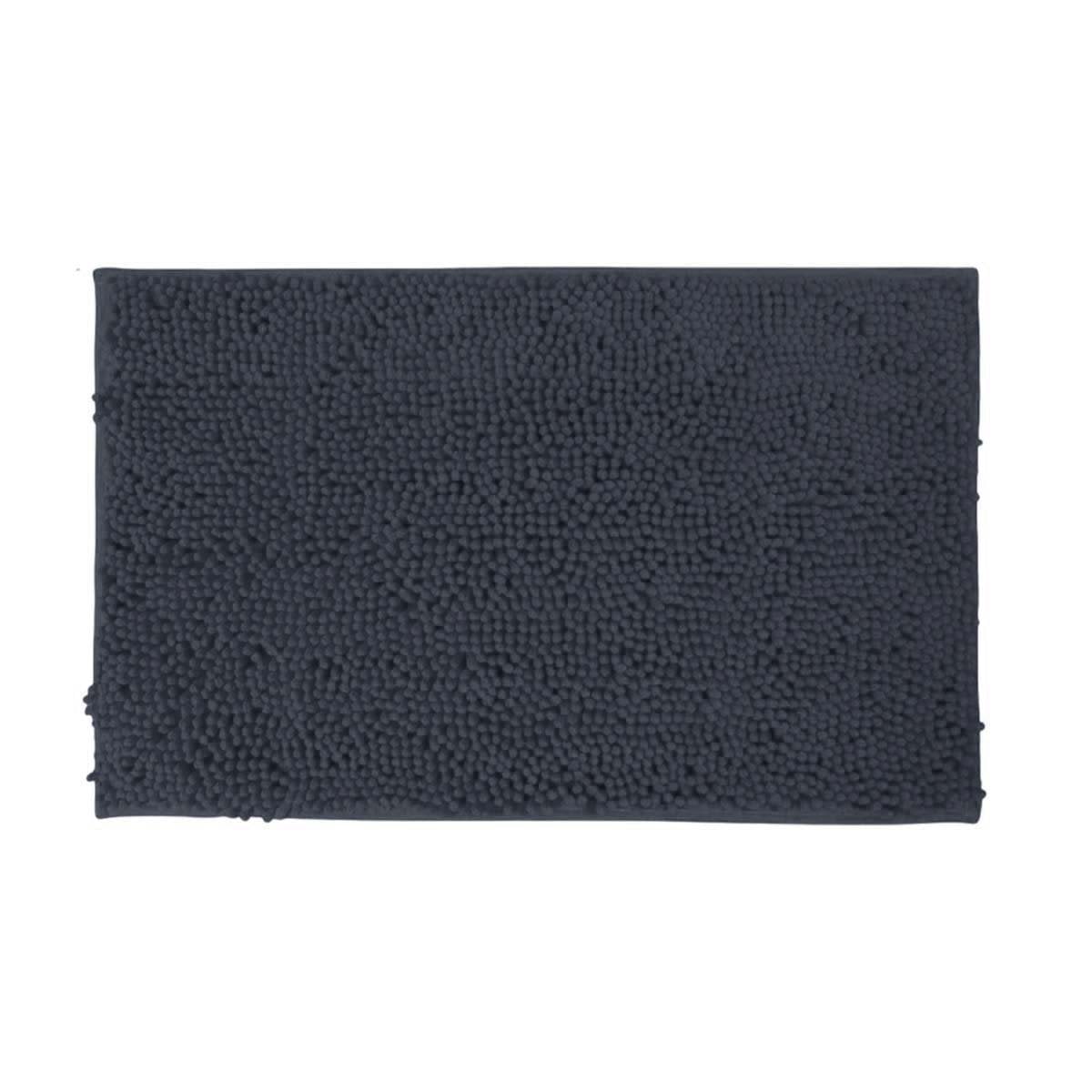TAPETE RECTANGULAR ANTIDESLIZANTE DE MICROFIBRA 40X60CM PLOMO OSCURO PARA PISO Y+REGALO STICKER - 3