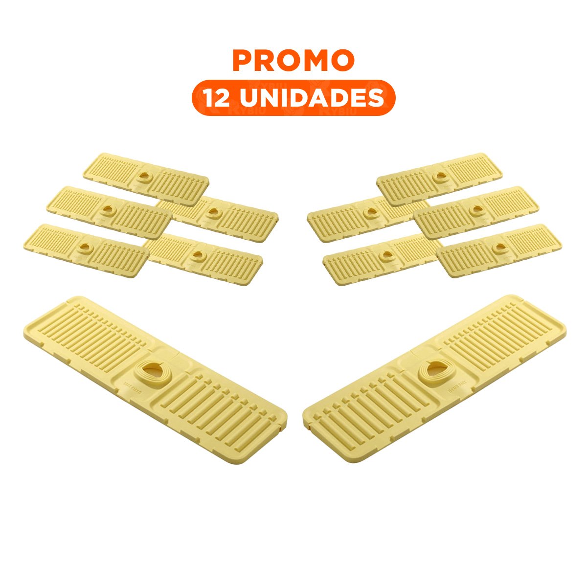 PACK12 ELEMENTO FLEXIBLE DE DRENAJE PARA LAVADERO DE SILICONA CON RAYAS PARA CASA Y+REGALO STICKER - 1