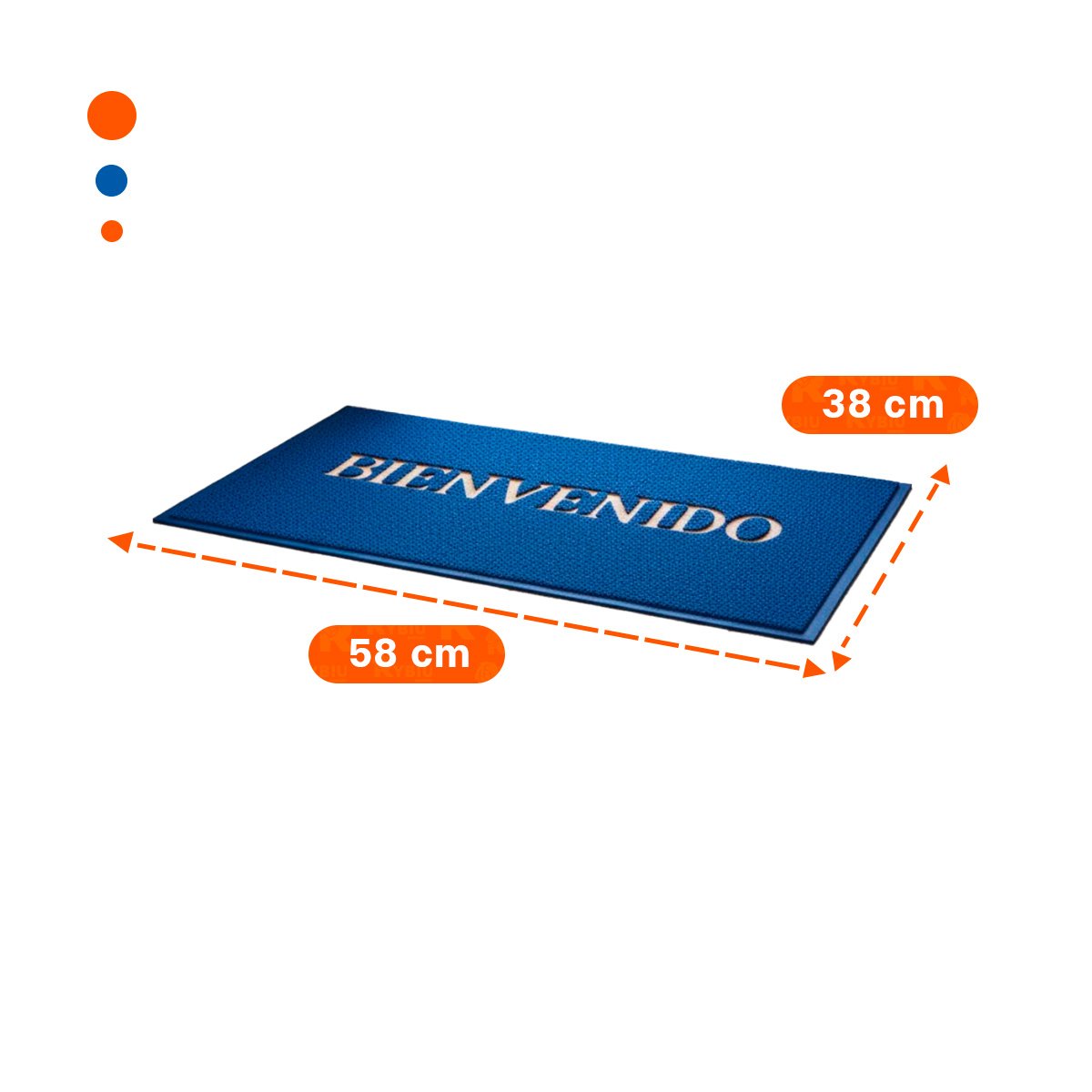 PACK12 ALFOMBRA RECTANGULAR BIENVENIDO NEGRO FUNCIONAL Y ELEGANTE PARA ENTRADA - 4