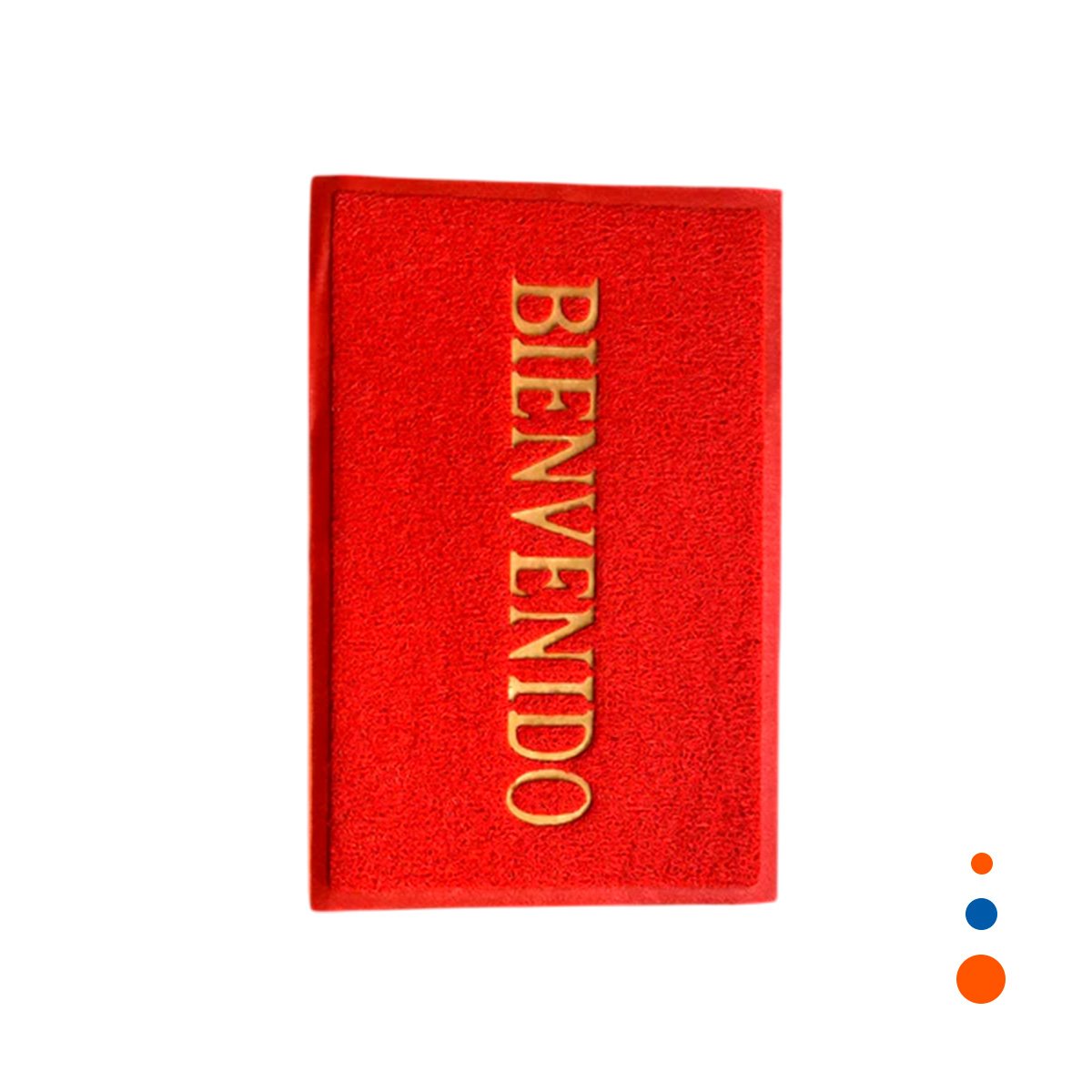TAPIZ RECTANGULAR BIENVENIDO ROJO PARA DECORAR Y RECIBIR INVITADOS Y+REGALO STICKER - 1