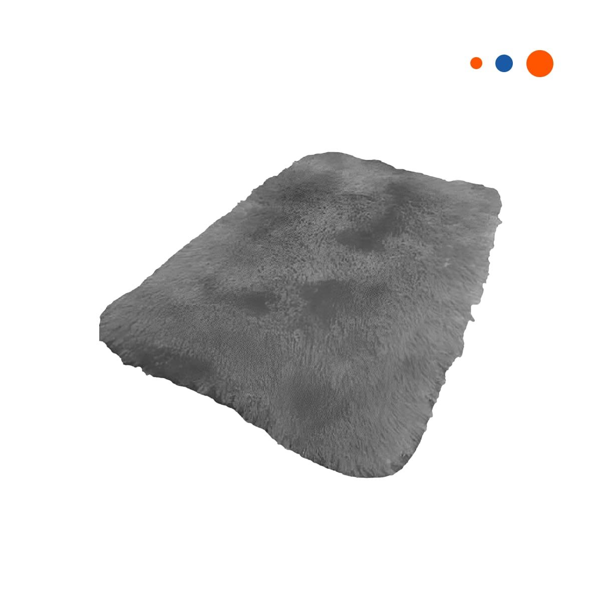 PACK4 ALFOMBRA NEGRO Y PLOMO CON TEXTURA PELUCHE RECTANGULAR 40X60CM YPAPEL REGALO - 3