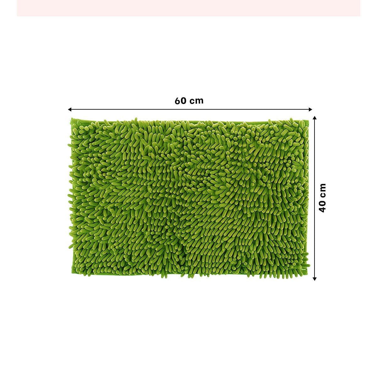 COMPLEMENTO RECTANGULAR DE MICROFIBRA PARA HOGAR 40 X 60 CM VERDE LIMON Y+REGALO STICKER - 4