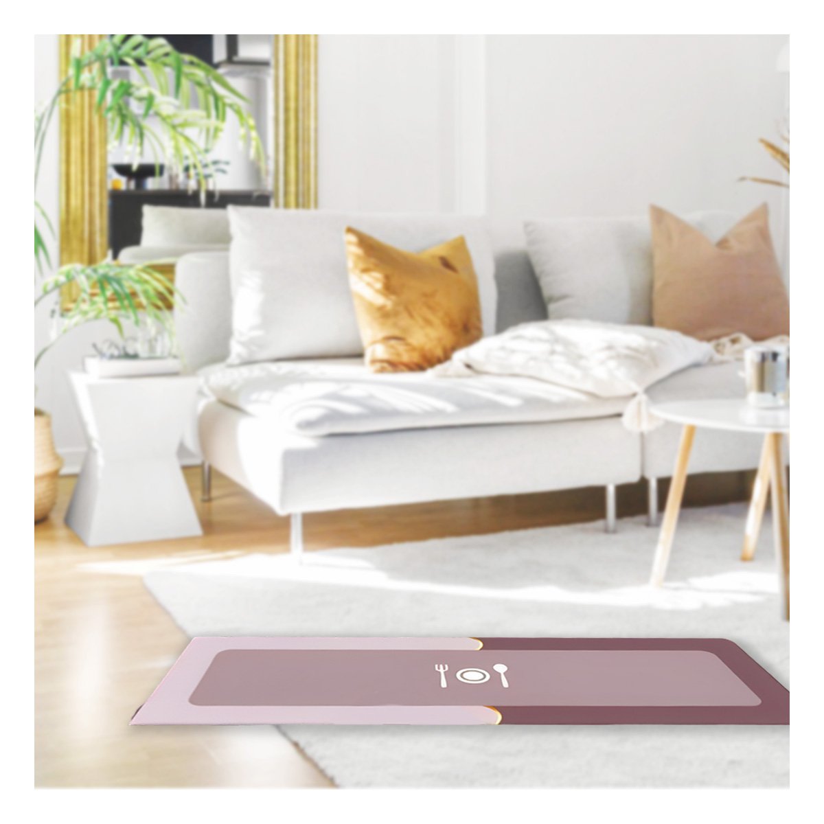 PACK6 PISO ANTIDESLIZANTE PARA COCINA Y AMBIENTES DEL HOGAR ROSADO Y+REGALO STICKER - 5