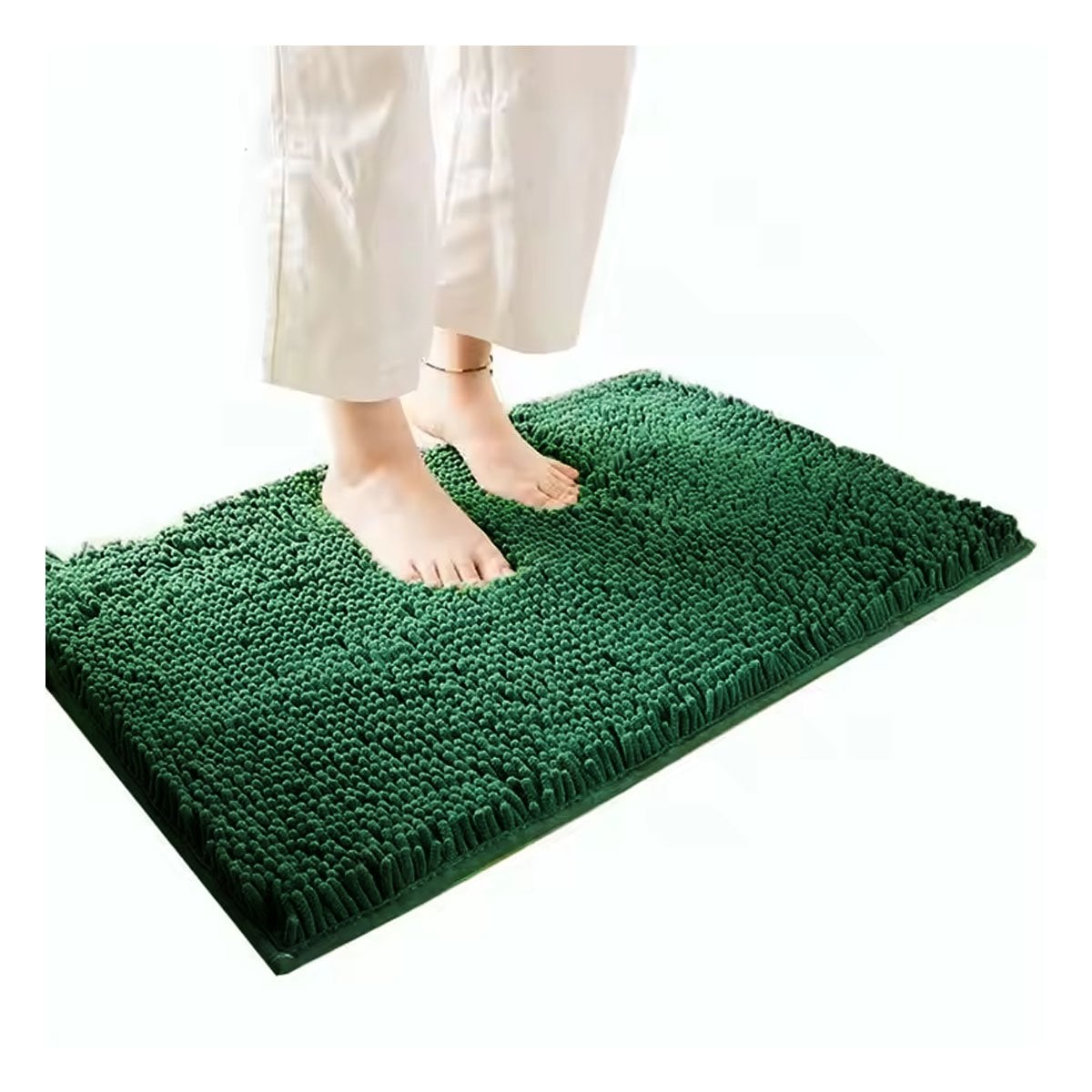 COBERTOR RECTANGULAR DE MICROFIBRA 40X60CM VERDE OSCURO PARA ZONA DE BANO Y+PAPEL REGALO - 1