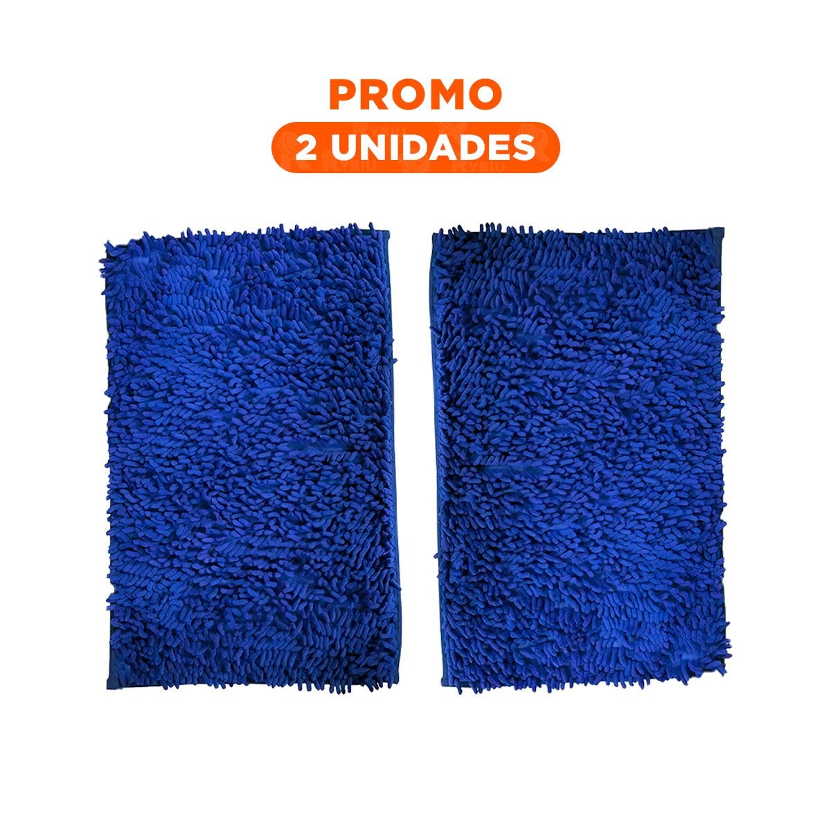 PACK2 PROTECCION RECTANGULAR DE PISO MICROFIBRA 40X60CM AZUL ELECTRICO PARA CASA - 1
