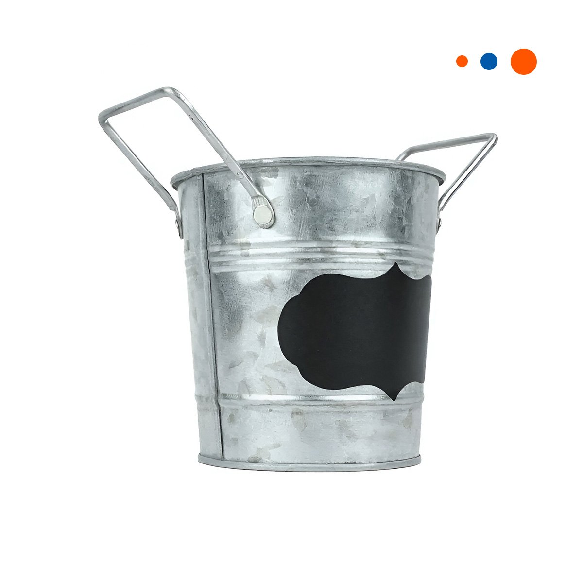 PACK4 SOPORTE PARA PLANTA CUBO METAL DOBLE ASA 10X8.5CM PLATEADO DISEÑO FIRME Y+PAPEL REGALO - 3