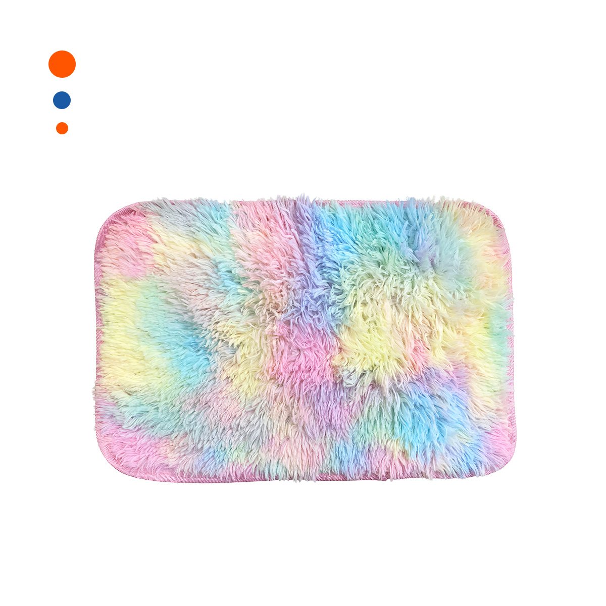 PACK2 ALFOMBRA RECTANGULAR DE 40X60CM Y SUPERFICIE PELUCHE MULTICOLOR YREGALO STICKER - 2
