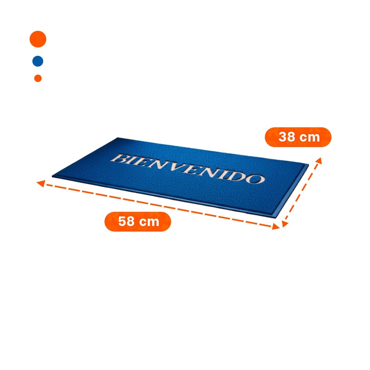 PACK2 PISO RECTANGULAR BIENVENIDO NEGRO MODERNO Y COMODO PARA SALAS PRINCIPALES Y+PAPEL REGALO - 4